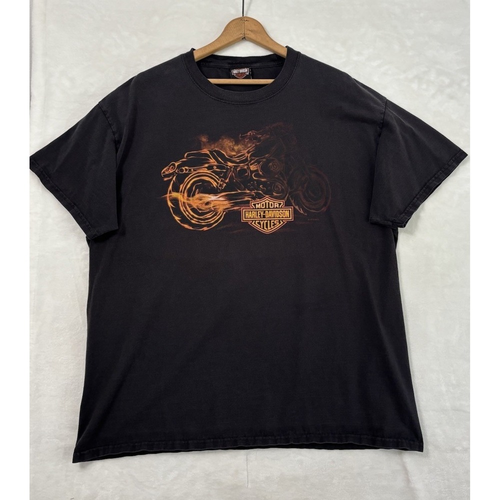Harely Davidson Golden Isles Brunswick GA 2016 Graphic Tee XL Biker Black 0700 - Picture 2 of 8